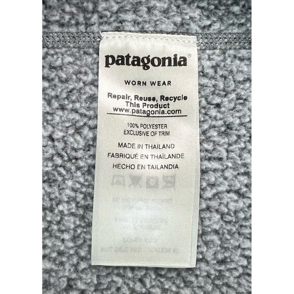 Patagonia Womens Better Sweater 1/4 Zip Fleece Heather Birch White Hiking XXS - Picture 8 of 9